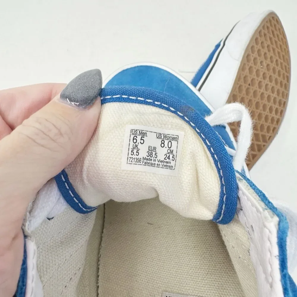 VANS | Blue & White Low Top Lace Up Sneakers Men’s Size 6.5 or Women’s Size 8